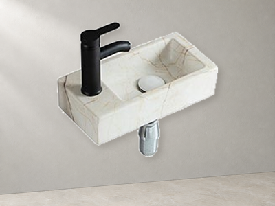 SANIKB SHY-3053RD138 cream veins wall-mounted ceramic basin