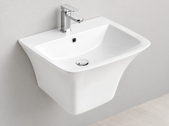 SANIKB SHY-3093A white wall-mounted ceramic basin