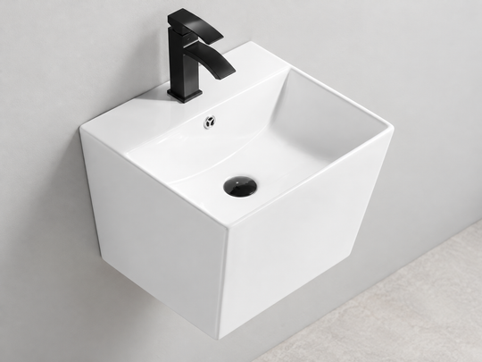 SANIKB SHY-3113B white wall-mounted ceramic basin