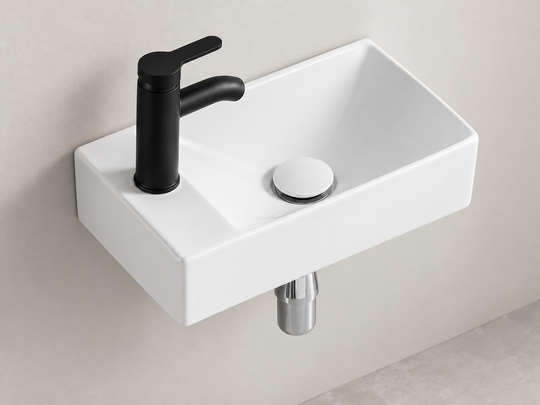 SANIKB SHY-3126R white wall-mounted ceramic basin