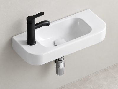 SANIKB SHY-3133R white wall-mounted ceramic basin