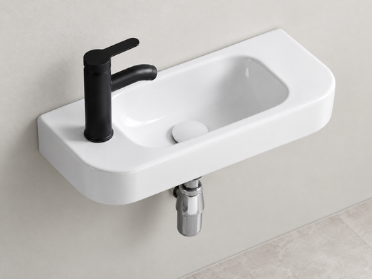 SANIKB SHY-3133R white wall-mounted ceramic basin
