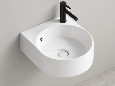 SANIKB SHY-3135A white wall-mounted ceramic basin