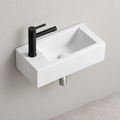 SANIKB SHY-3137R white wall-mounted ceramic basin