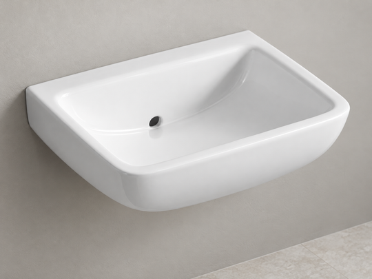 SANIKB SHY-3138 white wall-mounted ceramic basin