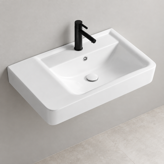 SANIKB SHY-3139R white wall-mounted ceramic basin