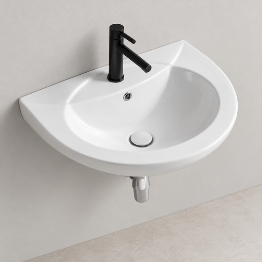 SANIKB SHY-3140 white wall-mounted ceramic basin