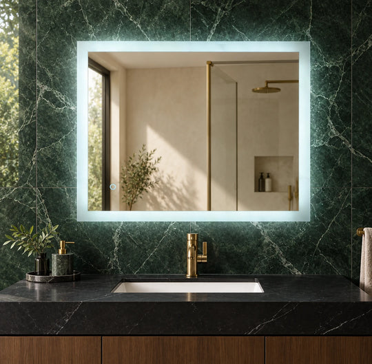 Wide Perimeter LED Bathroom Mirror — full product view; KS-1003