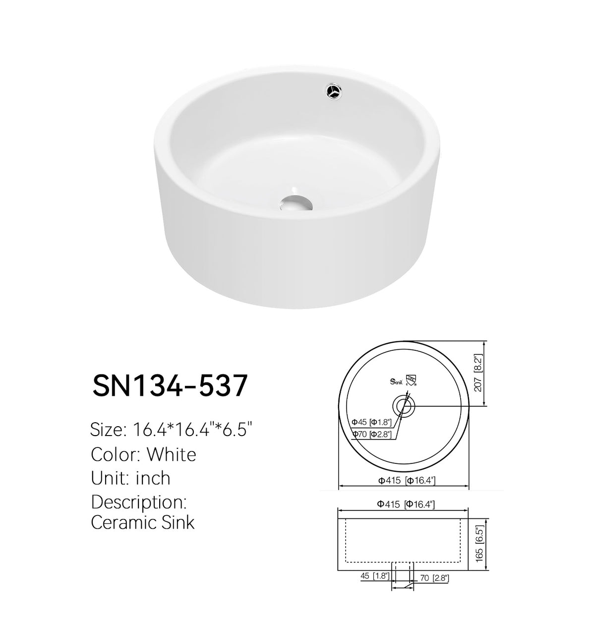 SN134-537 Art Basin