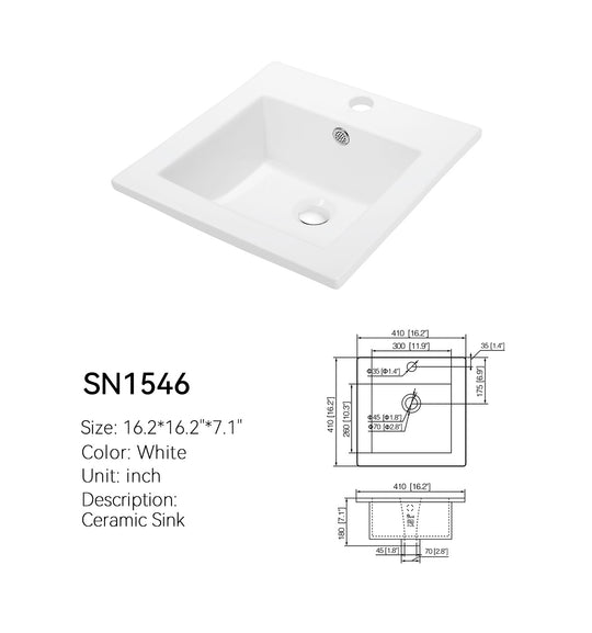 SN1546 Cabinet Basin